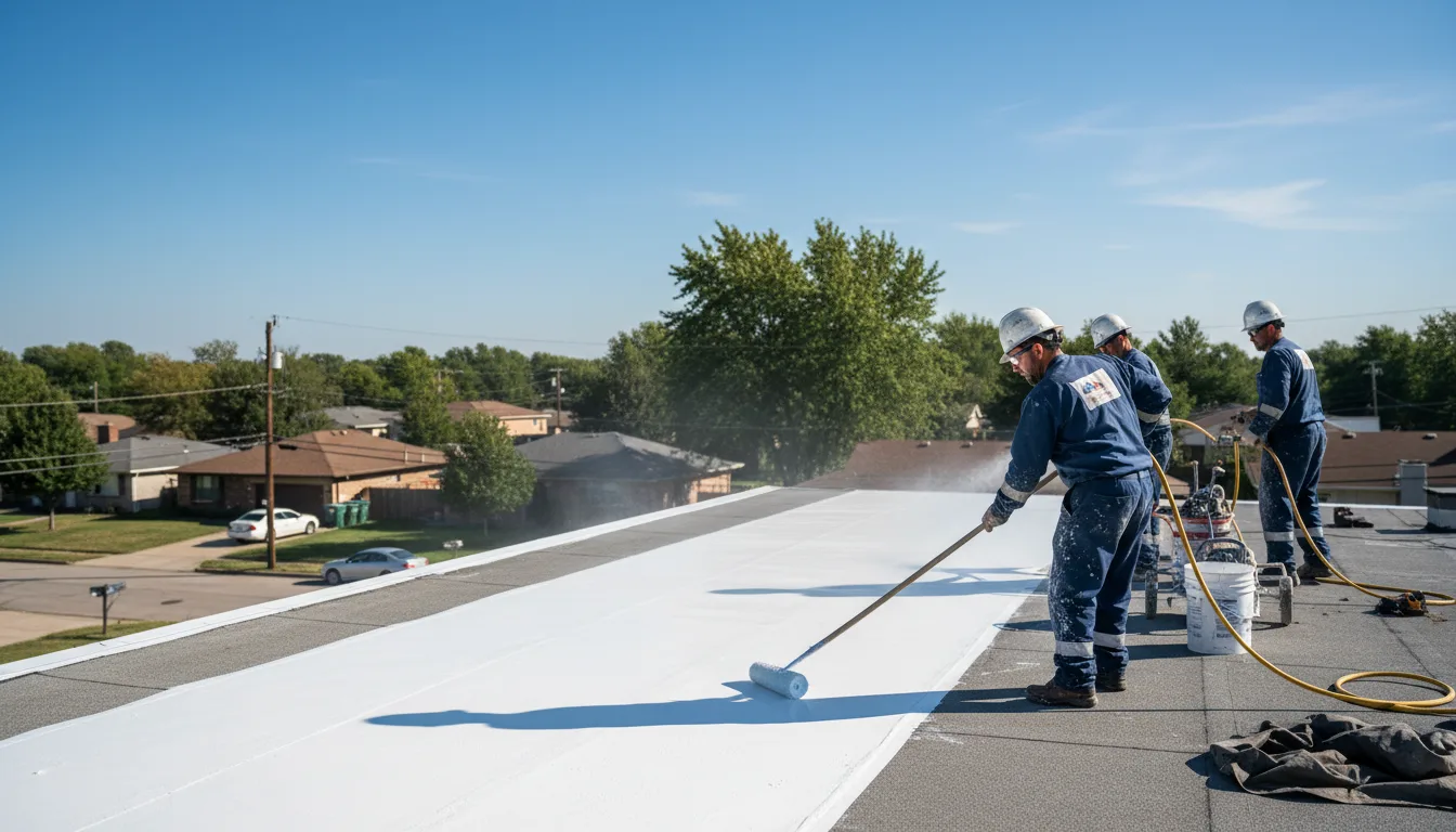 Commercial roof coating in Stilwell, OK near me